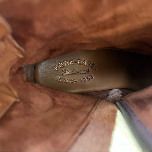 Kork-Ease Cherna Back Tie Stacked Heel Boot In Brown Leather Sz 8.5 - Picture 3 of 16